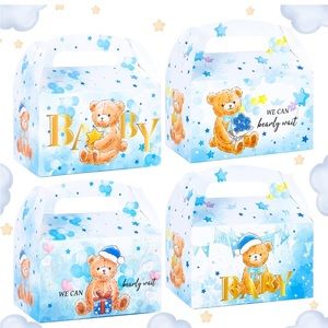 Baby Boy Bear Baby Shower Treat Boxes